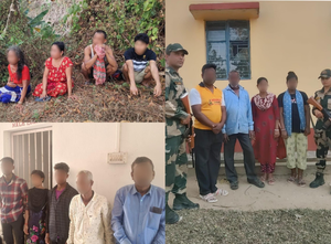 BSF apprehends 19 Bangladeshis, three Indians in Tripura | BSF apprehends 19 Bangladeshis, three Indians in Tripura BSF apprehends 19 Bangladeshis, three Indians in Tripura | BSF apprehends 19 Bangladeshis, three Indians in Tripura