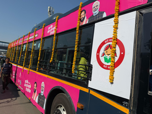 Gurugram: GMCBL flags off ‘Pink Buses’ on Women’s Day | Gurugram: GMCBL flags off ‘Pink Buses’ on Women’s Day Gurugram: GMCBL flags off ‘Pink Buses’ on Women’s Day | Gurugram: GMCBL flags off ‘Pink Buses’ on Women’s Day