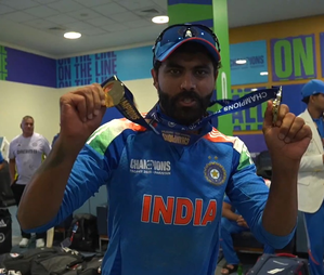 Jadeja bags best fielding medal after Champions trophy victory | Jadeja bags best fielding medal after Champions trophy victory Jadeja bags best fielding medal after Champions trophy victory | Jadeja bags best fielding medal after Champions trophy victory