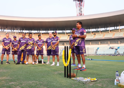 IPL 2025: KKR perform traditional pooja at Eden Gardens ahead of training | IPL 2025: KKR perform traditional pooja at Eden Gardens ahead of training IPL 2025: KKR perform traditional pooja at Eden Gardens ahead of training | IPL 2025: KKR perform traditional pooja at Eden Gardens ahead of training