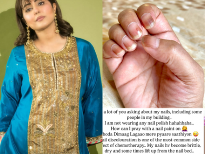 Hina Khan reveals the mystery behind her nails | Hina Khan reveals the mystery behind her nails Hina Khan reveals the mystery behind her nails | Hina Khan reveals the mystery behind her nails