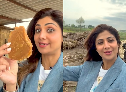 Shilpa Shetty relishes the taste of authentic desi Gud in Punjab | Shilpa Shetty relishes the taste of authentic desi Gud in Punjab Shilpa Shetty relishes the taste of authentic desi Gud in Punjab | Shilpa Shetty relishes the taste of authentic desi Gud in Punjab