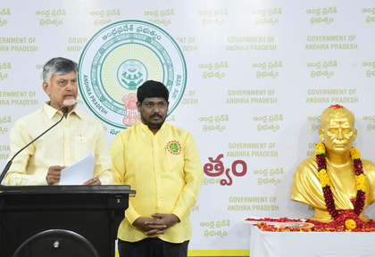 58-foot statue of Potti Sriramulu to be installed in Amaravati | 58-foot statue of Potti Sriramulu to be installed in Amaravati 58-foot statue of Potti Sriramulu to be installed in Amaravati | 58-foot statue of Potti Sriramulu to be installed in Amaravati