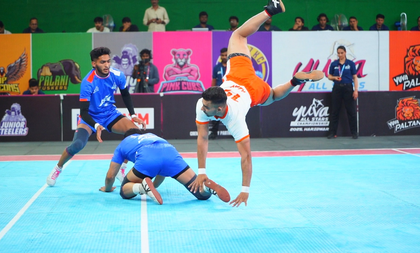 Yuva All Stars Championship: Yuva Paltan, Jaipur Pink Cubs, Kurukshetra Warriors, and Sonipat Spartans register wins on Day 14 | Yuva All Stars Championship: Yuva Paltan, Jaipur Pink Cubs, Kurukshetra Warriors, and Sonipat Spartans register wins on Day 14 Yuva All Stars Championship: Yuva Paltan, Jaipur Pink Cubs, Kurukshetra Warriors, and Sonipat Spartans register wins on Day 14 | Yuva All Stars Championship: Yuva Paltan, Jaipur Pink Cubs, Kurukshetra Warriors, and Sonipat Spartans register wins on Day 14