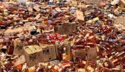 Illicit liquor valued at Rs 99 lakh destroyed in Gujarat's Sabarkantha | Illicit liquor valued at Rs 99 lakh destroyed in Gujarat's Sabarkantha Illicit liquor valued at Rs 99 lakh destroyed in Gujarat's Sabarkantha | Illicit liquor valued at Rs 99 lakh destroyed in Gujarat's Sabarkantha
