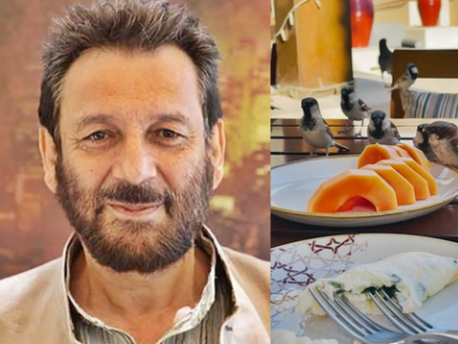 Shekhar Kapur shares his breakfast with some unexpected feathered friends | Shekhar Kapur shares his breakfast with some unexpected feathered friends Shekhar Kapur shares his breakfast with some unexpected feathered friends | Shekhar Kapur shares his breakfast with some unexpected feathered friends