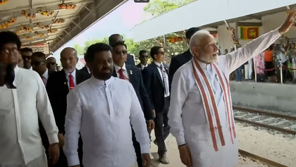PM Modi, Lankan Prez Dissanayake launch India-backed railway projects in Anuradhapura | PM Modi, Lankan Prez Dissanayake launch India-backed railway projects in Anuradhapura PM Modi, Lankan Prez Dissanayake launch India-backed railway projects in Anuradhapura | PM Modi, Lankan Prez Dissanayake launch India-backed railway projects in Anuradhapura