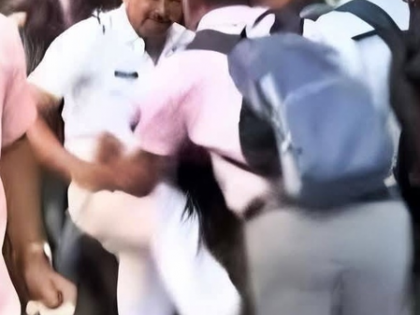 Cop spotted kicking school job loser assigned to probe protests in Bengal's Kasba | Cop spotted kicking school job loser assigned to probe protests in Bengal's Kasba Cop spotted kicking school job loser assigned to probe protests in Bengal's Kasba | Cop spotted kicking school job loser assigned to probe protests in Bengal's Kasba