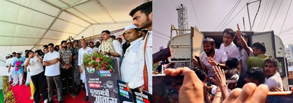 Kanhaiya Kumar, other Cong leaders detained while marching towards CM Nitish's residence | Kanhaiya Kumar, other Cong leaders detained while marching towards CM Nitish's residence Kanhaiya Kumar, other Cong leaders detained while marching towards CM Nitish's residence | Kanhaiya Kumar, other Cong leaders detained while marching towards CM Nitish's residence