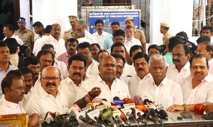 AIADMK MLAs walk out of TN Assembly over Speaker's 'bias', seek action against ministers | AIADMK MLAs walk out of TN Assembly over Speaker's 'bias', seek action against ministers AIADMK MLAs walk out of TN Assembly over Speaker's 'bias', seek action against ministers | AIADMK MLAs walk out of TN Assembly over Speaker's 'bias', seek action against ministers