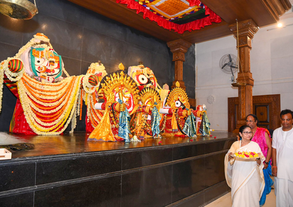 CM Banerjee refutes charges of timber from Puri’s Jagannath Dham being used to carve deities in Digha temple | CM Banerjee refutes charges of timber from Puri’s Jagannath Dham being used to carve deities in Digha temple CM Banerjee refutes charges of timber from Puri’s Jagannath Dham being used to carve deities in Digha temple | CM Banerjee refutes charges of timber from Puri’s Jagannath Dham being used to carve deities in Digha temple