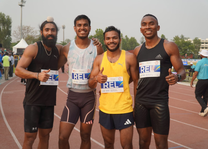 National Open Relays: Quartet of Gurindervir, Animesh, Manikanta, Amlan rewrites men's 4x100m national record | National Open Relays: Quartet of Gurindervir, Animesh, Manikanta, Amlan rewrites men's 4x100m national record National Open Relays: Quartet of Gurindervir, Animesh, Manikanta, Amlan rewrites men's 4x100m national record | National Open Relays: Quartet of Gurindervir, Animesh, Manikanta, Amlan rewrites men's 4x100m national record