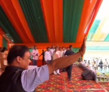 Assam CM takes swipe at Congress during Panchayat poll campaign | Assam CM takes swipe at Congress during Panchayat poll campaign Assam CM takes swipe at Congress during Panchayat poll campaign | Assam CM takes swipe at Congress during Panchayat poll campaign