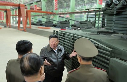 North Korea's Kim inspects upgraded indigenous tank factory | North Korea's Kim inspects upgraded indigenous tank factory North Korea's Kim inspects upgraded indigenous tank factory | North Korea's Kim inspects upgraded indigenous tank factory
