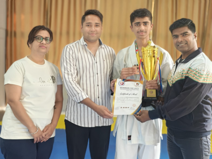 Gurugram boy Anarghya Abhishek strikes gold in Budokan International Karate C'ship in Dubai | Gurugram boy Anarghya Abhishek strikes gold in Budokan International Karate C'ship in Dubai Gurugram boy Anarghya Abhishek strikes gold in Budokan International Karate C'ship in Dubai | Gurugram boy Anarghya Abhishek strikes gold in Budokan International Karate C'ship in Dubai