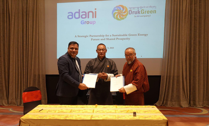 Bhutan signs MoU with Adani Group to develop 5,000 MW hydropower projects | Bhutan signs MoU with Adani Group to develop 5,000 MW hydropower projects Bhutan signs MoU with Adani Group to develop 5,000 MW hydropower projects | Bhutan signs MoU with Adani Group to develop 5,000 MW hydropower projects