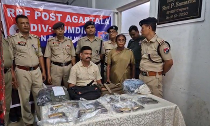 8 pistols, 16 empty magazines found on train arriving in Agartala from Punjab | 8 pistols, 16 empty magazines found on train arriving in Agartala from Punjab 8 pistols, 16 empty magazines found on train arriving in Agartala from Punjab | 8 pistols, 16 empty magazines found on train arriving in Agartala from Punjab
