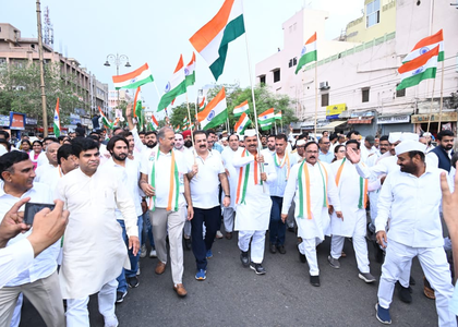 Jaipur: Cong organises ‘Jai Hind Yatra’ to honour Armed Forces for 'Operation Sindoor' | Jaipur: Cong organises ‘Jai Hind Yatra’ to honour Armed Forces for 'Operation Sindoor' Jaipur: Cong organises ‘Jai Hind Yatra’ to honour Armed Forces for 'Operation Sindoor' | Jaipur: Cong organises ‘Jai Hind Yatra’ to honour Armed Forces for 'Operation Sindoor'