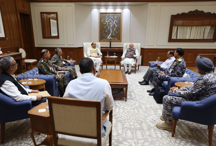 Operation Sindoor: PM Modi meets Rajnath Singh, NSA Doval and three service chiefs | Operation Sindoor: PM Modi meets Rajnath Singh, NSA Doval and three service chiefs Operation Sindoor: PM Modi meets Rajnath Singh, NSA Doval and three service chiefs | Operation Sindoor: PM Modi meets Rajnath Singh, NSA Doval and three service chiefs