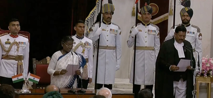 Justice B.R. Gavai sworn in as 52nd Chief Justice of India | Justice B.R. Gavai sworn in as 52nd Chief Justice of India Justice B.R. Gavai sworn in as 52nd Chief Justice of India | Justice B.R. Gavai sworn in as 52nd Chief Justice of India