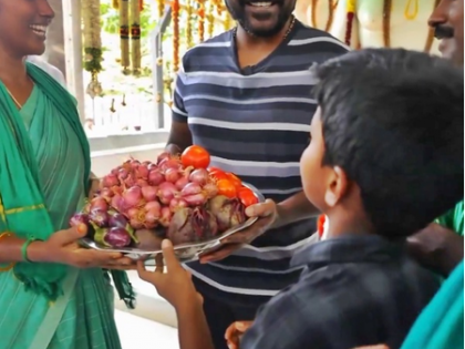 Farmers who benefitted by Raghava Lawrence's free tractors bring produce to actor to express gratitude! | Farmers who benefitted by Raghava Lawrence's free tractors bring produce to actor to express gratitude! Farmers who benefitted by Raghava Lawrence's free tractors bring produce to actor to express gratitude! | Farmers who benefitted by Raghava Lawrence's free tractors bring produce to actor to express gratitude!