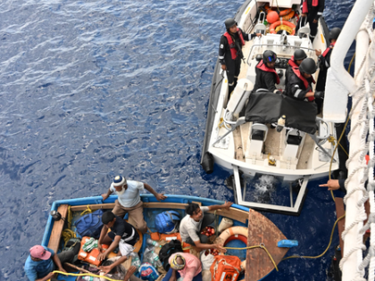 Six rescued by Indian Coast Guard after cargo vessel sinks off Mangaluru coast | Six rescued by Indian Coast Guard after cargo vessel sinks off Mangaluru coast Six rescued by Indian Coast Guard after cargo vessel sinks off Mangaluru coast | Six rescued by Indian Coast Guard after cargo vessel sinks off Mangaluru coast