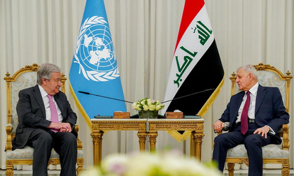 Iraqi president, UN chief discuss regional peace, upcoming Arab League Summit | Iraqi president, UN chief discuss regional peace, upcoming Arab League Summit Iraqi president, UN chief discuss regional peace, upcoming Arab League Summit | Iraqi president, UN chief discuss regional peace, upcoming Arab League Summit