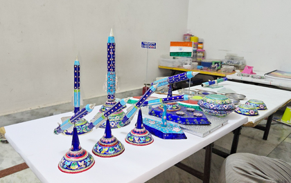 Varanasi’s pink enamel artisan crafts BrahMos missile replica, orders soar high | Varanasi’s pink enamel artisan crafts BrahMos missile replica, orders soar high Varanasi’s pink enamel artisan crafts BrahMos missile replica, orders soar high | Varanasi’s pink enamel artisan crafts BrahMos missile replica, orders soar high