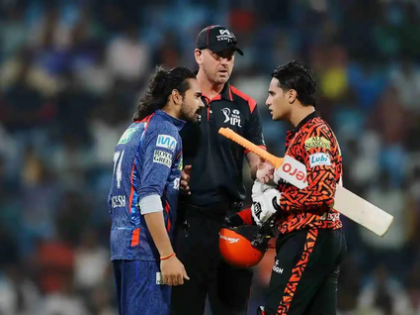 LSG's Digvesh gets one game suspension, SRH batter Abhishek fined 25 pc of match fees for on-field altercation | LSG's Digvesh gets one game suspension, SRH batter Abhishek fined 25 pc of match fees for on-field altercation LSG's Digvesh gets one game suspension, SRH batter Abhishek fined 25 pc of match fees for on-field altercation | LSG's Digvesh gets one game suspension, SRH batter Abhishek fined 25 pc of match fees for on-field altercation