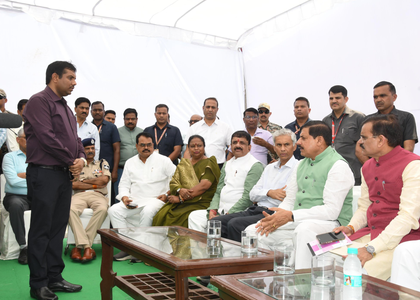 MP CM inspect venue for PM Modi’s programme in Bhopal on May 31 | MP CM inspect venue for PM Modi’s programme in Bhopal on May 31