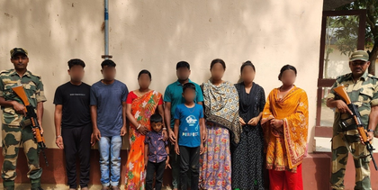 16 B’desh nationals, five Indians held in Tripura for illegally border crossing | 16 B’desh nationals, five Indians held in Tripura for illegally border crossing