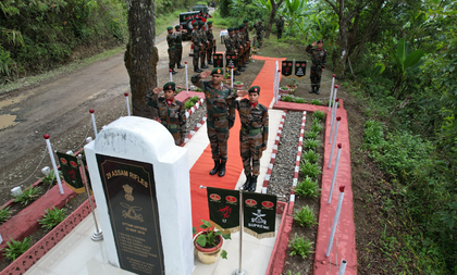 Assam Rifles commemorates valour of 6 fallen soldiers in Manipur | Assam Rifles commemorates valour of 6 fallen soldiers in Manipur Assam Rifles commemorates valour of 6 fallen soldiers in Manipur | Assam Rifles commemorates valour of 6 fallen soldiers in Manipur