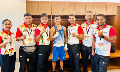 Thailand Open Boxing: Sanju dominates Japan’s Kokufu to reach 60kg quarters | Thailand Open Boxing: Sanju dominates Japan’s Kokufu to reach 60kg quarters Thailand Open Boxing: Sanju dominates Japan’s Kokufu to reach 60kg quarters | Thailand Open Boxing: Sanju dominates Japan’s Kokufu to reach 60kg quarters