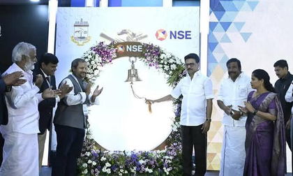 Chennai corporation's municipal bonds listed on NSE, Stalin rings the bell | Chennai corporation's municipal bonds listed on NSE, Stalin rings the bell