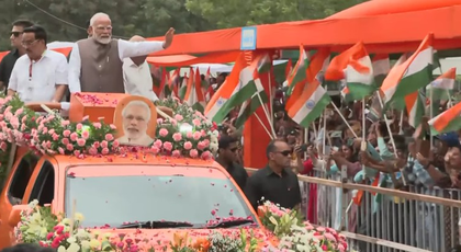 PM Modi holds roadshow in Gandhinagar, to launch Rs 5,536 crore development projects | PM Modi holds roadshow in Gandhinagar, to launch Rs 5,536 crore development projects PM Modi holds roadshow in Gandhinagar, to launch Rs 5,536 crore development projects | PM Modi holds roadshow in Gandhinagar, to launch Rs 5,536 crore development projects