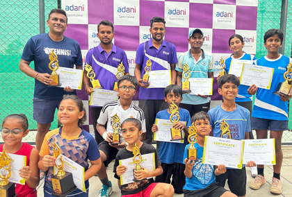 Adani Sportsline's state-level tennis tournament concludes with record participation | Adani Sportsline's state-level tennis tournament concludes with record participation