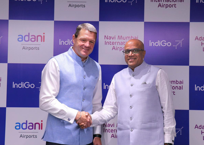 IndiGo, Adani Airports join hands to flag off ops at Navi Mumbai airport | IndiGo, Adani Airports join hands to flag off ops at Navi Mumbai airport IndiGo, Adani Airports join hands to flag off ops at Navi Mumbai airport | IndiGo, Adani Airports join hands to flag off ops at Navi Mumbai airport