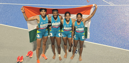 Asian Athletics: Women's 4x400 relay team, Jyothi, Sable shine on golden day for India in Gumi | Asian Athletics: Women's 4x400 relay team, Jyothi, Sable shine on golden day for India in Gumi Asian Athletics: Women's 4x400 relay team, Jyothi, Sable shine on golden day for India in Gumi | Asian Athletics: Women's 4x400 relay team, Jyothi, Sable shine on golden day for India in Gumi