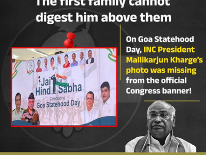Congress faces flak for omitting Kharge’s photo from Goa event poster; BJP says disrespect | Congress faces flak for omitting Kharge’s photo from Goa event poster; BJP says disrespect Congress faces flak for omitting Kharge’s photo from Goa event poster; BJP says disrespect | Congress faces flak for omitting Kharge’s photo from Goa event poster; BJP says disrespect