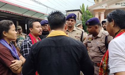 Tripura: TMP holds protests seeking action against the official for not meeting the party chief | Tripura: TMP holds protests seeking action against the official for not meeting the party chief Tripura: TMP holds protests seeking action against the official for not meeting the party chief | Tripura: TMP holds protests seeking action against the official for not meeting the party chief