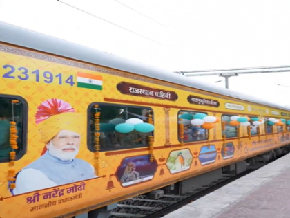 'Rajasthan Vahini Bharat Gaurav Tourist Train' flagged off for Rameswaram pilgrimage | 'Rajasthan Vahini Bharat Gaurav Tourist Train' flagged off for Rameswaram pilgrimage 'Rajasthan Vahini Bharat Gaurav Tourist Train' flagged off for Rameswaram pilgrimage | 'Rajasthan Vahini Bharat Gaurav Tourist Train' flagged off for Rameswaram pilgrimage