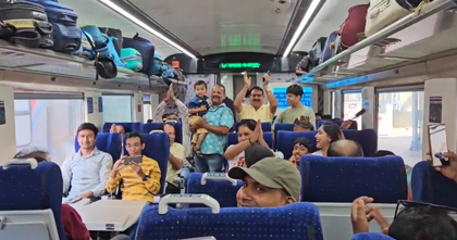 Tourists praise Vande Bharat Express on Katra-Srinagar route; thank PM Modi for easing travel | Tourists praise Vande Bharat Express on Katra-Srinagar route; thank PM Modi for easing travel Tourists praise Vande Bharat Express on Katra-Srinagar route; thank PM Modi for easing travel | Tourists praise Vande Bharat Express on Katra-Srinagar route; thank PM Modi for easing travel
