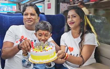 Family from Varanasi celebrates son’s birthday on J&K's Chenab railway bridge; thanks PM Modi | Family from Varanasi celebrates son’s birthday on J&K's Chenab railway bridge; thanks PM Modi