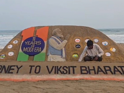 Country progressed in every field: Sand artist Pattnaik hails PM Modi’s leadership | Country progressed in every field: Sand artist Pattnaik hails PM Modi’s leadership Country progressed in every field: Sand artist Pattnaik hails PM Modi’s leadership | Country progressed in every field: Sand artist Pattnaik hails PM Modi’s leadership