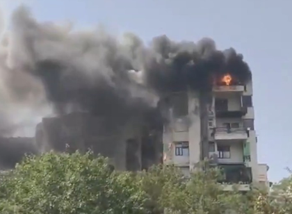 Delhi: Fire in Dwarka residential building; man, 2 children die after jumping from 9th floor | Delhi: Fire in Dwarka residential building; man, 2 children die after jumping from 9th floor Delhi: Fire in Dwarka residential building; man, 2 children die after jumping from 9th floor | Delhi: Fire in Dwarka residential building; man, 2 children die after jumping from 9th floor