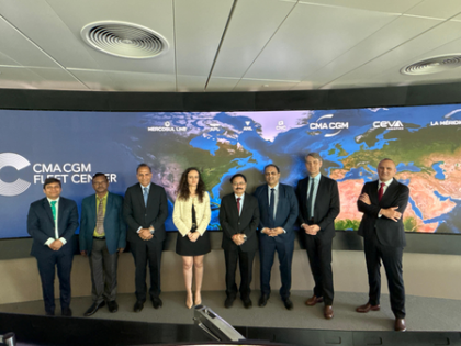 India’s growing maritime sector showcased at CMA CGM’s global headquarters in France | India’s growing maritime sector showcased at CMA CGM’s global headquarters in France India’s growing maritime sector showcased at CMA CGM’s global headquarters in France | India’s growing maritime sector showcased at CMA CGM’s global headquarters in France