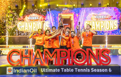 UTT Season 6: U Mumba TT clinch maiden title with 8-4 win over Jaipur Patriots | UTT Season 6: U Mumba TT clinch maiden title with 8-4 win over Jaipur Patriots UTT Season 6: U Mumba TT clinch maiden title with 8-4 win over Jaipur Patriots | UTT Season 6: U Mumba TT clinch maiden title with 8-4 win over Jaipur Patriots