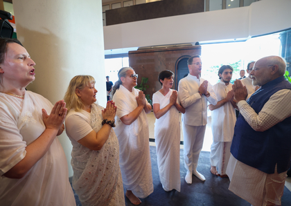 Vedic chants resonate in Zagreb as PM Modi receives rousing welcome in Croatia | Vedic chants resonate in Zagreb as PM Modi receives rousing welcome in Croatia