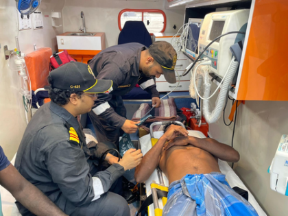 Indian Coast Guard rescues TN fisherman in distress | Indian Coast Guard rescues TN fisherman in distress Indian Coast Guard rescues TN fisherman in distress | Indian Coast Guard rescues TN fisherman in distress