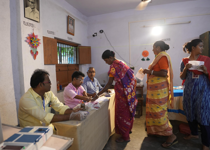 Assembly bypolls: Kaliganj voter turnout recorded at 45.3, overall peaceful polling | Assembly bypolls: Kaliganj voter turnout recorded at 45.3, overall peaceful polling Assembly bypolls: Kaliganj voter turnout recorded at 45.3, overall peaceful polling | Assembly bypolls: Kaliganj voter turnout recorded at 45.3, overall peaceful polling